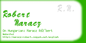 robert maracz business card